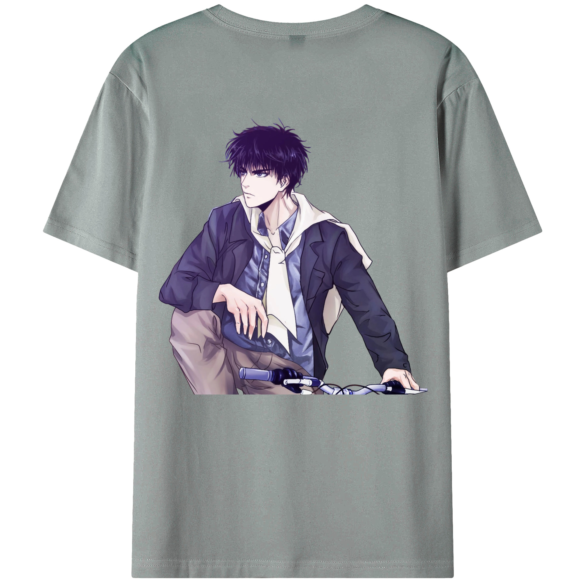 （画像用） SLAM DUNK／スラムダンク 綿100％ メンズ半袖Tシャツ（バックプリント） 通気性